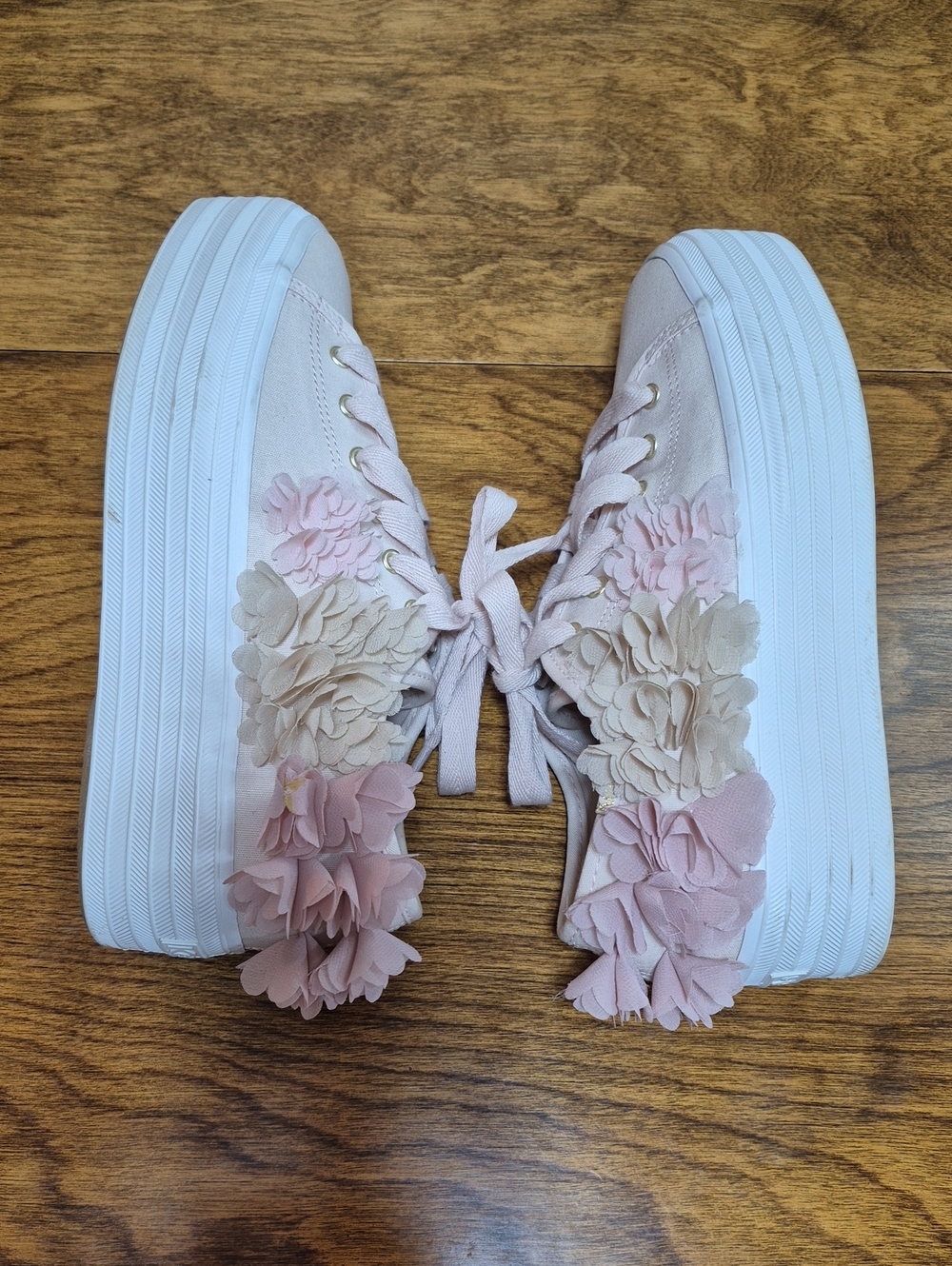 KEDS Triple Up Floral Appliquè Women's Platform Canvas Sneakers, Size US 7 - Picture 6 of 17